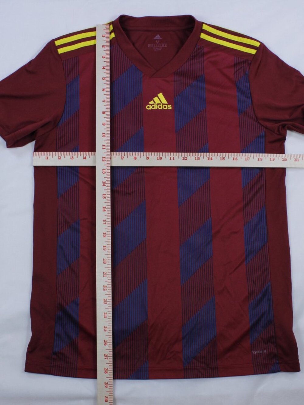 Adidas Striped 19 Jersey - Maroon/Blue/Yellow - Training/Soccer - Size M - Picture 8 of 8